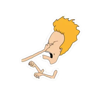 👊 Beavis Beavis and Butt-Head beavis, desenho animado, personagem, comédia, anos 90 telegram sticker