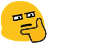 🤔 berpikir, emoji, merenung, pertanyaan, pikiran telegram sticker