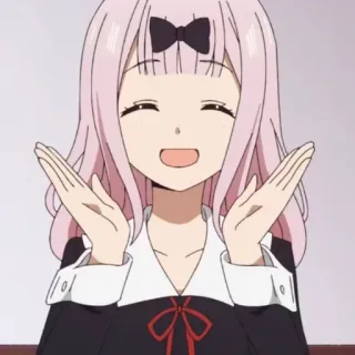 😄 Chika Fujiwara Kaguya-sama: Love Is War chika fujiwara, kaguya-sama, anime girl, cute, smiling whatsapp sticker