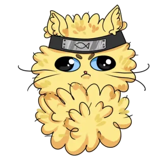 👺 Naruto mèo, ninja, anime, manga, động vật, hoạt hình, fan art telegram sticker