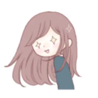 ✨ Anime, Ragazza, Kawaii, Carino, Cartone animato, Scintilla, Personaggio telegram sticker