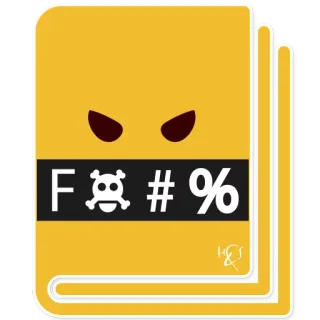 📔 F☠#% Groserías, Ofensivo, Profanidad, Cráneo, Dibujos animados telegram sticker