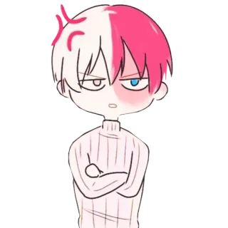 😡 Shoto Todoroki My Hero Academia Anime, Manga, Shoto Todoroki, My Hero Academia whatsapp sticker