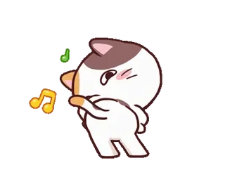 ๐ถ gatto, ballo, musica, cartone animato whatsapp sticker