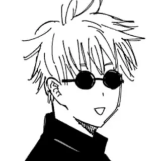 😀 Satoru Gojo Jujutsu Kaisen anime, manga, gojo, satoru, jujutsu kaisen, postać telegram sticker
