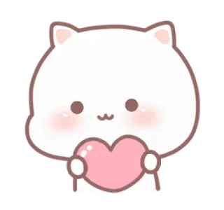 💗 gato, corazón, kawaii, lindo, sticker, amor, animal telegram sticker