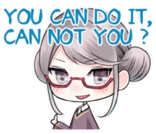 💻 YOU CAN DO IT, CAN NOT YOU? Anime, Niedlich, Mädchen, Motivierend, Ermutigung telegram sticker