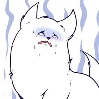 😨 white wolf telegram sticker