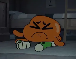 😣 Darwin Watterson The Amazing World of Gumball Kartun, Darwin, Gumball, Sedih, Animasi, The Amazing World of Gumball whatsapp sticker