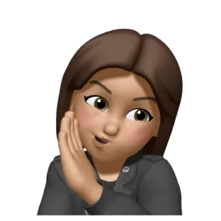 ❤️ mulher, rosto, pensando, emoções, retrato whatsapp sticker