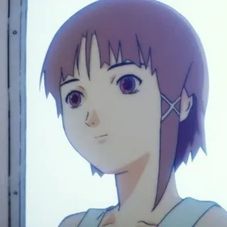 🙂 Lain Iwakura Serial Experiments Lain Anime, Fille, Dessin animé, Cyberpunk, Serial Experiments Lain whatsapp sticker