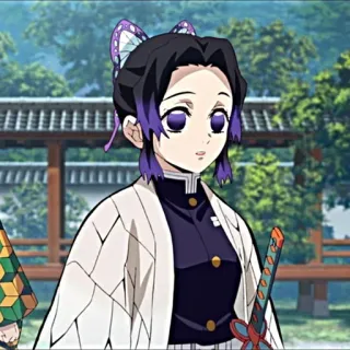 😧 Shinobu Kocho Demon Slayer 애니메이션, 귀멸의 칼날, 코쵸우 시노부, 만화, 캐릭터 telegram sticker