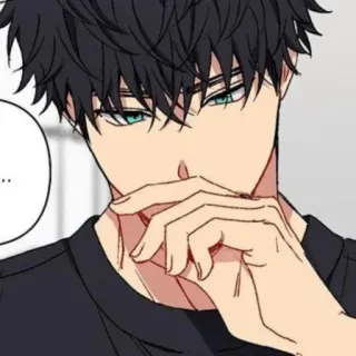 🌟 ... Manhwa, Anime, Manga, Personaggio, Bello, Capelli neri, Ragazzo, Maschio telegram sticker