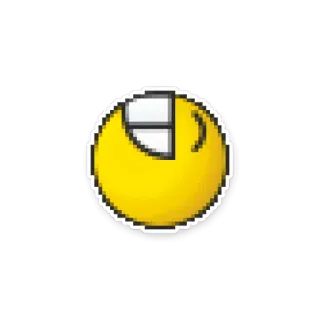 🤣 vàng, pixel art, mặt, hình tròn, hình học telegram sticker