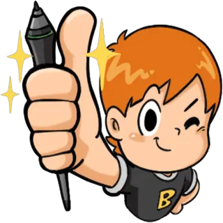 👍 Cartoon, Daumen hoch, Gut, Like, Ok, Erfolg, Zustimmung telegram sticker