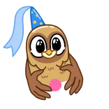 🙌 coruja, desenho animado, animal, fofo, mago, chapéu, magia whatsapp sticker