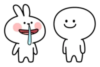 😷 rabbit, cute, cartoon, bunny, sticker telegram sticker