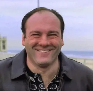 😂 Tony Soprano The Sopranos Tony Soprano, The Sopranos, James Gandolfini, mobster, crime boss, television, HBO telegram sticker