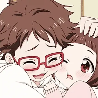🫂 Anime, Pareja, Abrazo, Lindo whatsapp sticker
