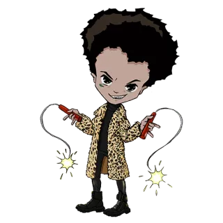 💣 Riley Freeman The Boondocks Riley Freeman, The Boondocks, Desenho animado, Personagem, Dinamite, Ofensivo, Agressivo whatsapp sticker