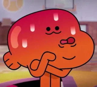 😰 Darwin Watterson The Amazing World of Gumball Kartun, Ikan, Gugup, Oranye, Berkeringat telegram sticker