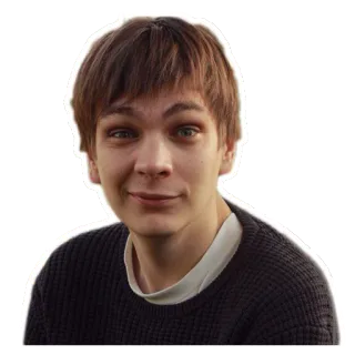 😉 человек, мужчина, улыбается, портрет, стикер telegram sticker