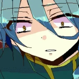 💙 Anime, Manga, Cartone animato, Personaggio, Illustrazione, Arte whatsapp sticker