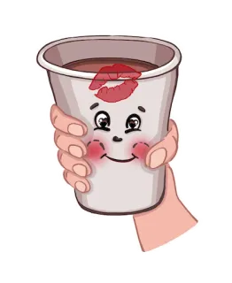 ☺️ caffè, bacio, tazza, bevanda, carino, amore, bibita telegram sticker