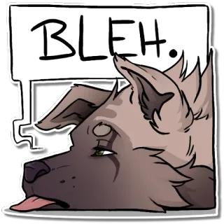 🌧 BLEH. pies, zmęczony, znudzony, kreskówka, zwierzę whatsapp sticker