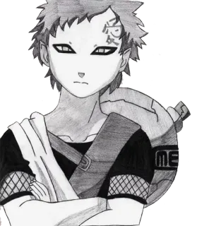 😐 Gaara Naruto anime, manga, gaara, naruto, character, fanart telegram sticker