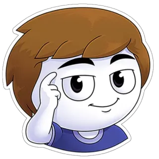 💬 Dibujo animado, Personaje, Ilustración, Animado, Pensando, Pose whatsapp sticker