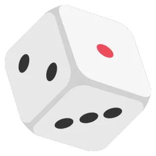 🎲 dés, jeu, chance, hasard, nombres, jeux d'argent whatsapp sticker