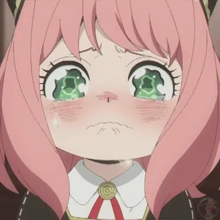 😭 Anya Forger Spy x Family anime, Spy x Family, Anya Forger, lindo, llorando telegram sticker