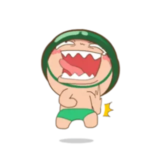 😂 cartoon, helmet, military, offensive gesture, laughing whatsapp sticker