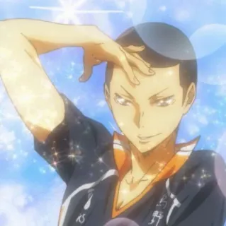 ✨ Daichi Sawamura Haikyuu!! Anime, Haikyuu, Volleyball, Daichi Sawamura, Personnage telegram sticker