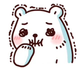 😖 곰, 귀여운, 동물, 만화, 스티커, 표정, 카와이 telegram sticker