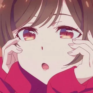 ❤️ Anime, Fille, Mignon, Kawaii, Dessin animé telegram sticker