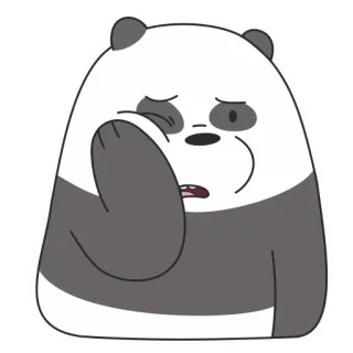 🤦‍♂ Panda We Bare Bears Kartun, Panda, We Bare Bears, Sedih, Menangis telegram sticker