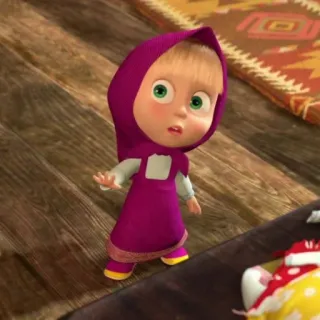 😱 Masha Masha and the Bear cartoon, meisje, animatie, schattig, ondeugend telegram sticker