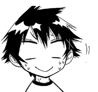 😓 Anime, Manga, Cartoon, lächelnd, schwitzend, fröhlich whatsapp sticker