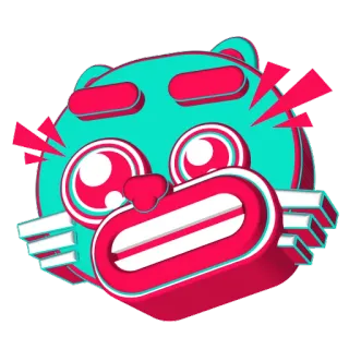 😫 Cartoon, Tier, Tiger, Wütend, Illustration, Sticker telegram sticker