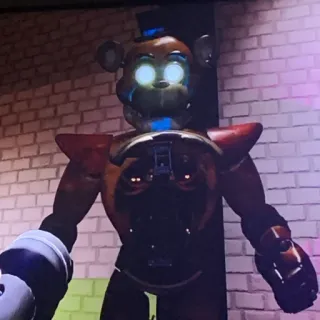 👽 Glamrock Freddy Five Nights at Freddy's animatrónico, oso, security breach, robot, videojuego, terror whatsapp sticker