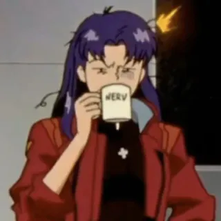 ☕️ NERV NERV, アニメ, コーヒー, マグカップ, 飲み物 telegram sticker