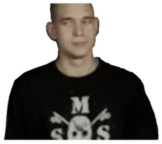 😳 M S S man, schedel, t-shirt, persoon, gezicht, kleding whatsapp sticker