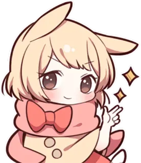 ✌ 动漫, 可爱, Q版, 卡哇伊, 闪亮, 卡通 telegram sticker