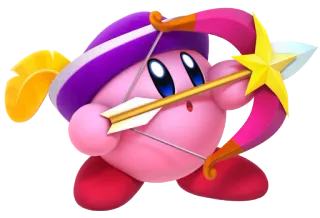 🏹 Kirby kirby, łucznik, strzała, nintendo, gra wideo telegram sticker