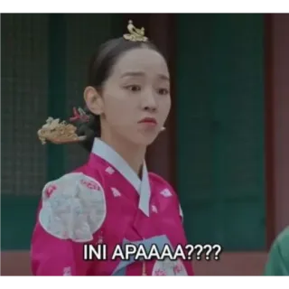 😤 INI APAAAA???? korean drama, confused, funny, reaction, ini apaaaa telegram sticker