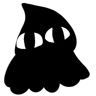 🌚 Blob, Criatura, Desenho animado, Monstro, Olhos, Preto, Silhueta telegram sticker