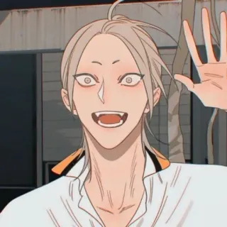👋 cartone animato, uomo, anime telegram sticker