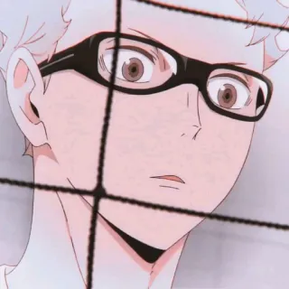 🍤 Kei Tsukishima Haikyuu!! Anime, Karakter, Bola voli, Kacamata, Kei Tsukishima, Haikyuu telegram sticker